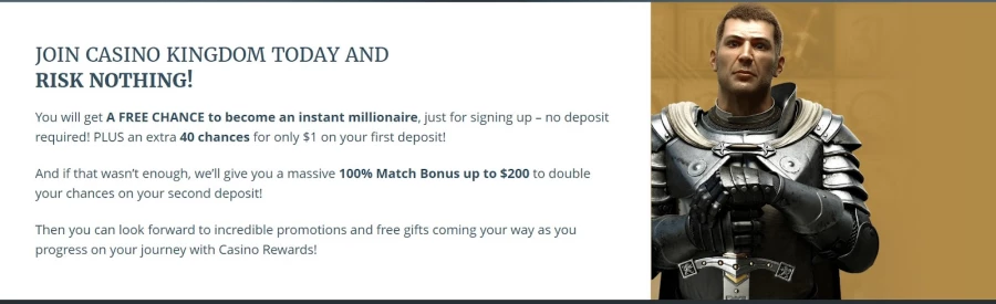 Casino Kingdom No Deposit Bonus